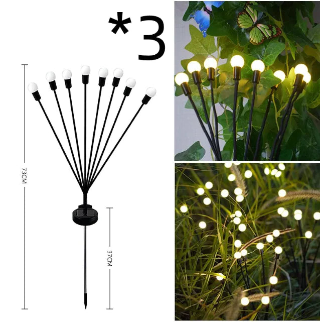 LED napelemes földbe szúrható kerti lámpa