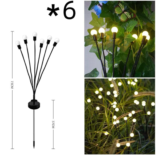 LED napelemes földbe szúrható kerti lámpa