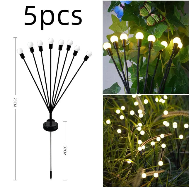 LED napelemes földbe szúrható kerti lámpa