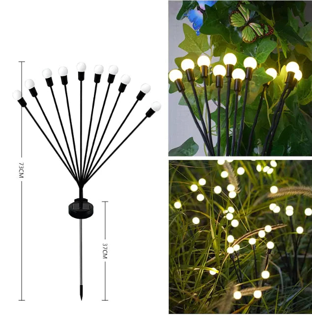 LED napelemes földbe szúrható kerti lámpa