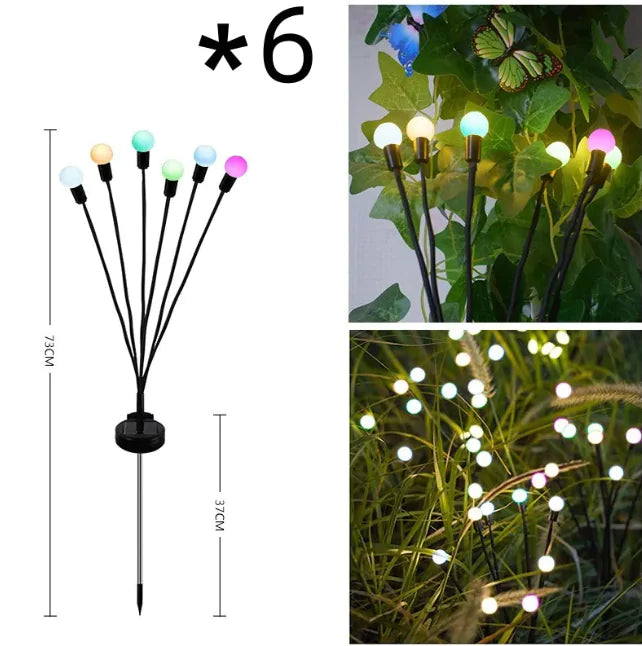 LED napelemes földbe szúrható kerti lámpa