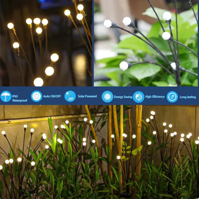 LED napelemes földbe szúrható kerti lámpa